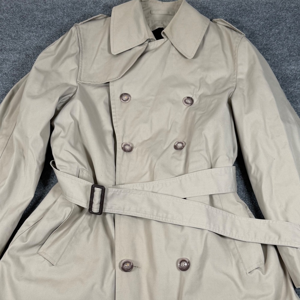 Vintage Weather Master Large Belted Trench Coat Rain Stain Repellent Outerwear